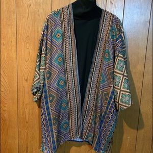 Lightweight kimono. Beautiful jewel tones.